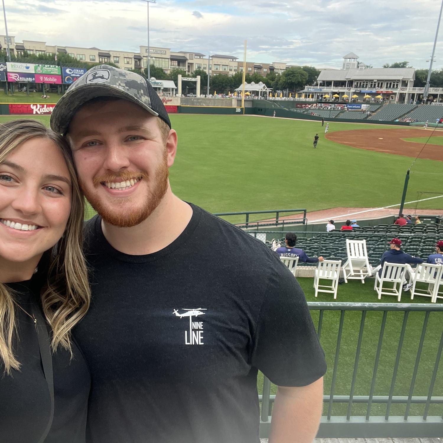 Our first baseball game together