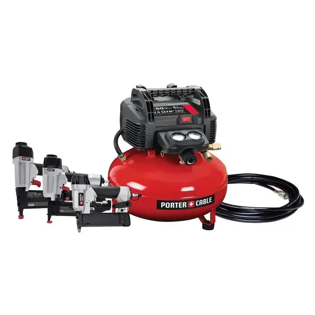 6 Gal. Portable Electric Air Compressor with 16-Gauge, 18-Gauge and 23-Gauge Nailer Combo Kit (3-Tool)