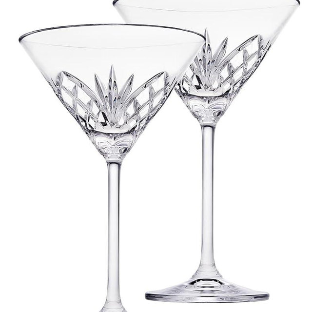Godinger Stem Martini Glasses - Barware and Glassware - Elegant and Timeless Cocktail Glassware Set