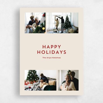 Beige Holiday Card - Rosemary