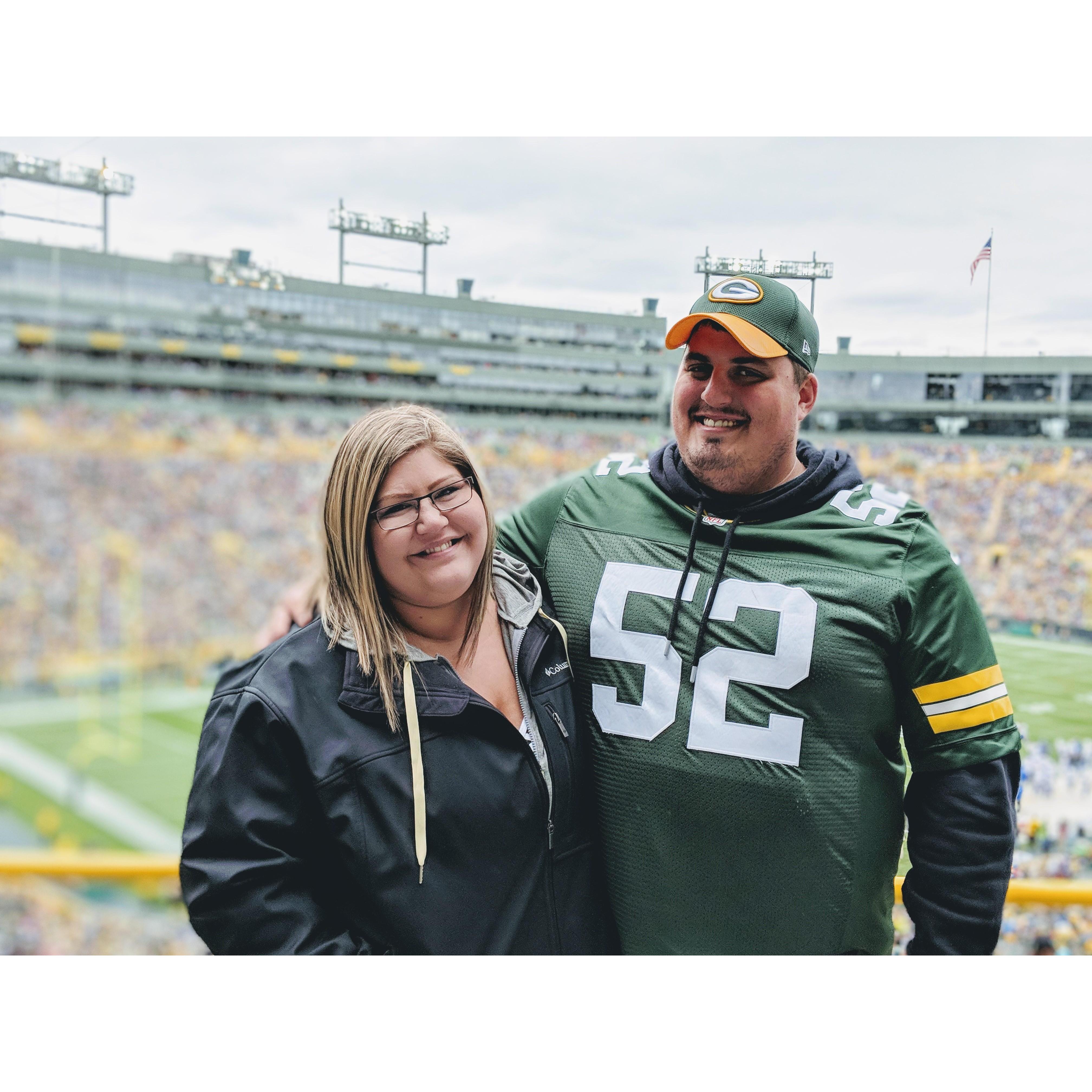 Our first Green Bay Packers game!