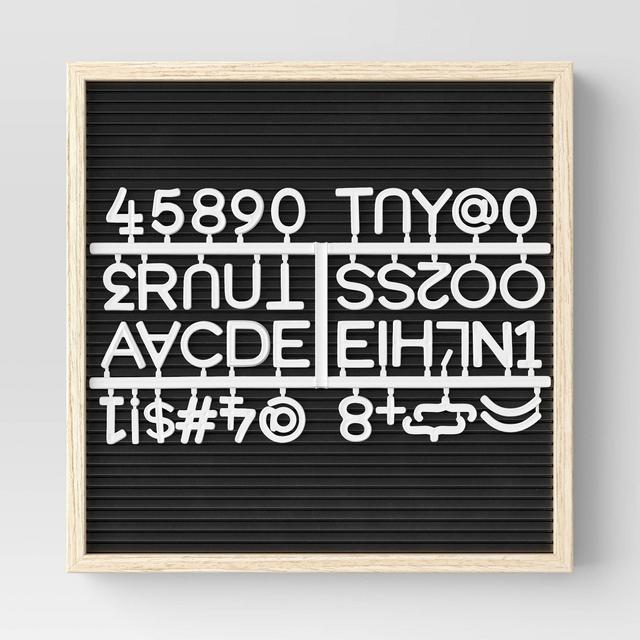11" x 11" Plastic Slat Letterboard Black - Room Essentials™