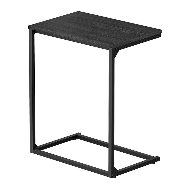 VASAGLE C Shape End Table, Small Coffee Table for Couch Or Sofa, Industrial Side Table in Living Room, Bedroom, 13.8 x 21.7 x 26 Inches, Ebony Black ULNT052B56
