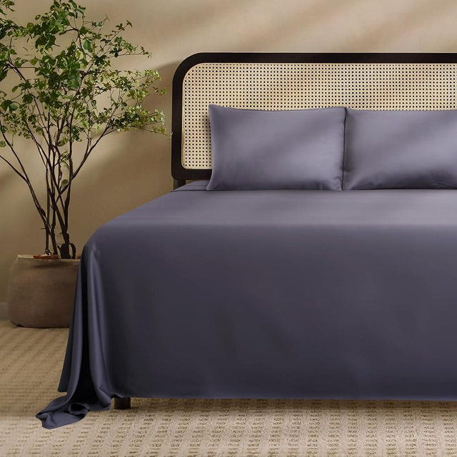 EPITEX Bamboo Viscose King Sheet Set, 4 Piece Ultra-Soft Bamboo Sheets, 1400 Thread Count Luxurious Bedding, Breathable and Cooling Bed Sheets for Hot Sleeper, Deep Pocket up to 16'', Charcoal