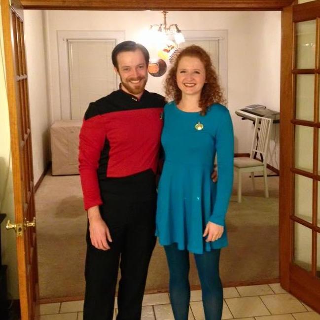 A very Star Trek Halloween as Commander Riker and Counselor Troi!