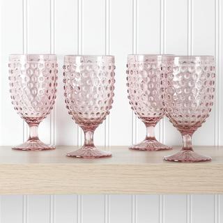 Chauncey Hobnail Handmade Goblet, Set of 4