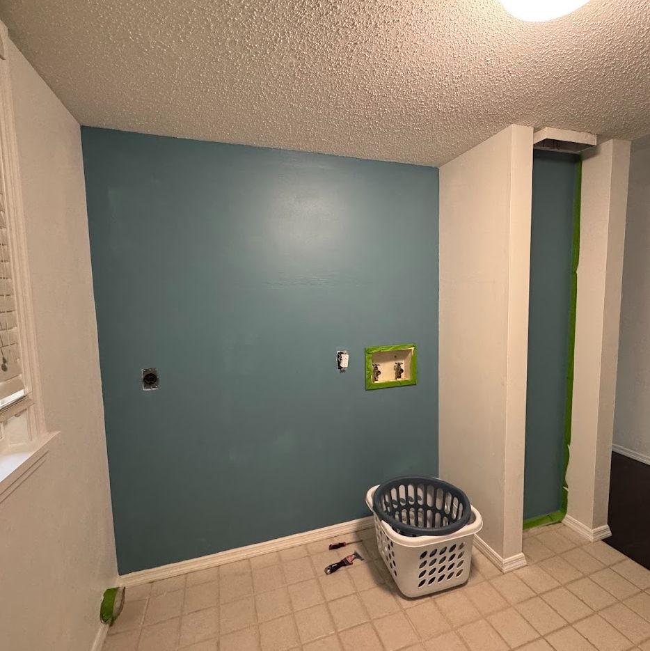 It's ready for new cabinets.