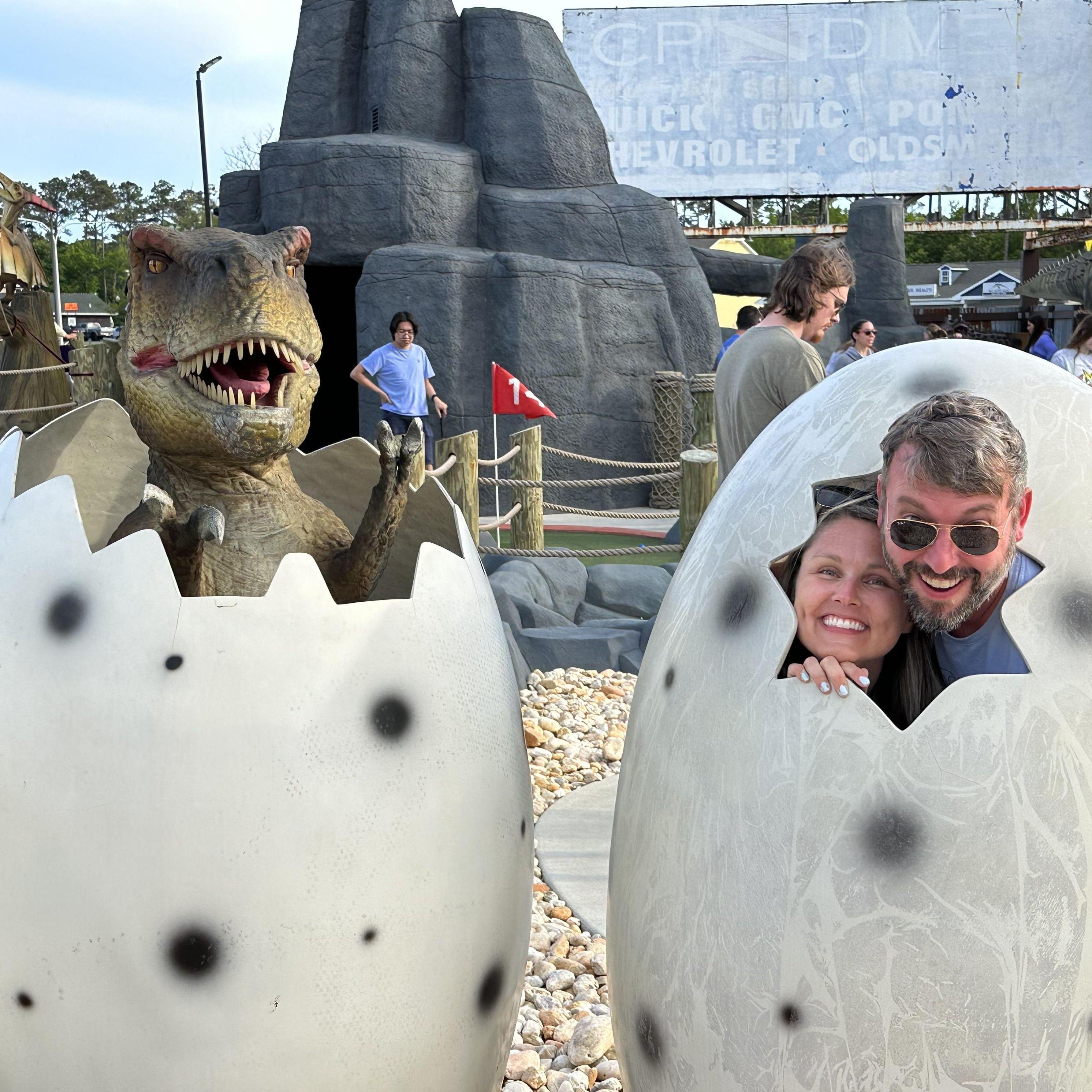 Taking a "break" during one of our favorite past times: mini golf!