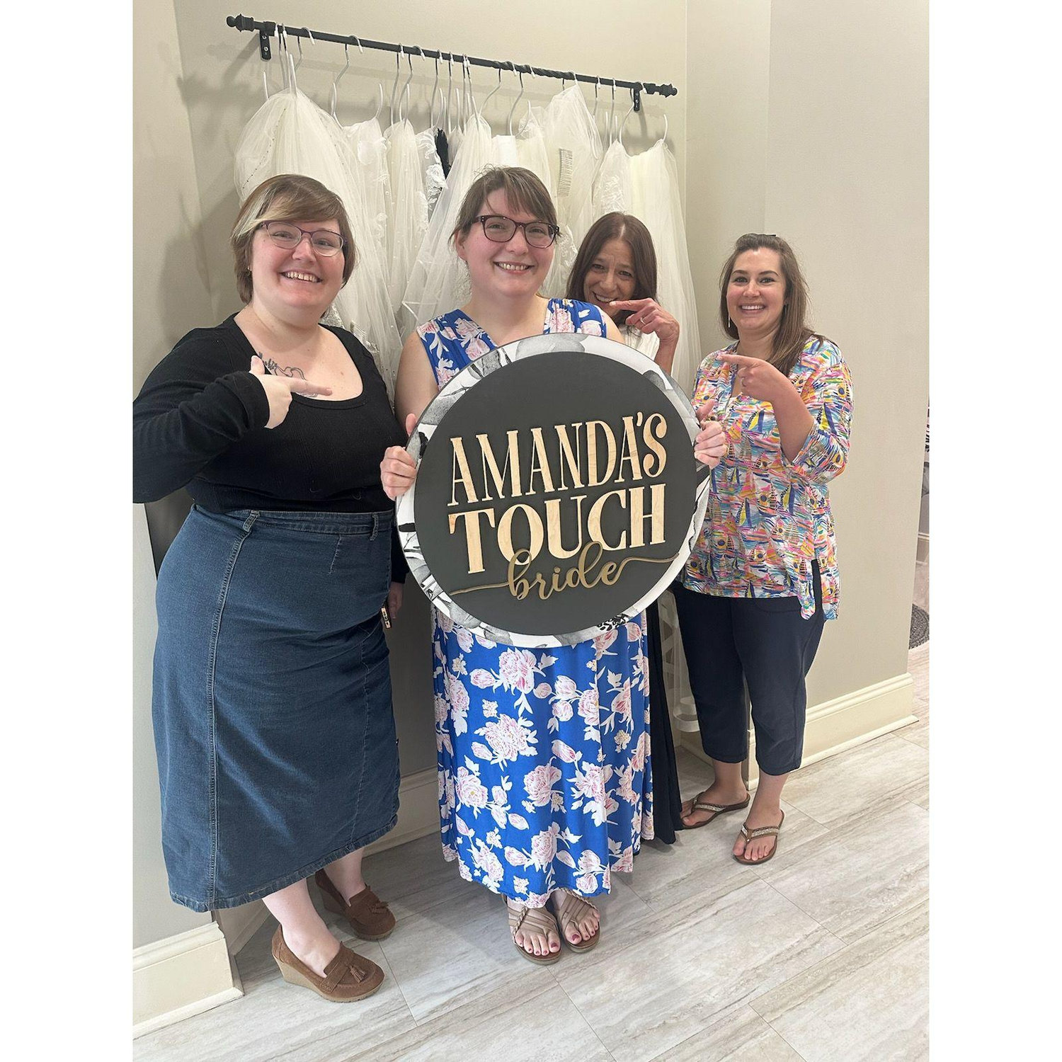 I found my dress with my dearest gals (Ashton is missing though!)
