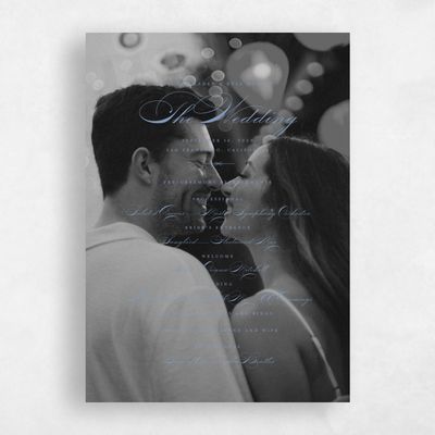 Denim Blue Wedding Program - Perseus