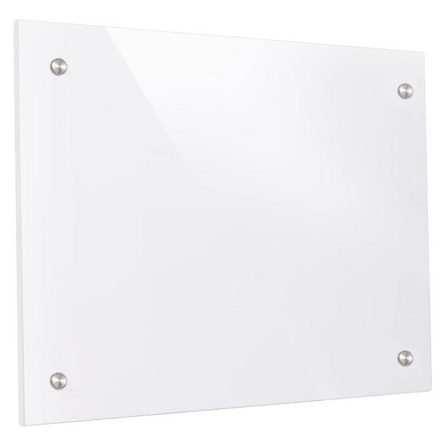 iCAGY Acrylic Dry Erase White Board for Wall - Large Wall-Mounted Whiteboard for Office Home and Kids - Sleek Design, Easy Installation, Rounded Corner, 24" x 36", White