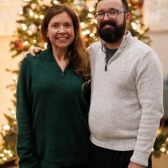 Allison and Dave had their first Christmas at Crosspointe - the candlelight service is a special holiday tradition for her.