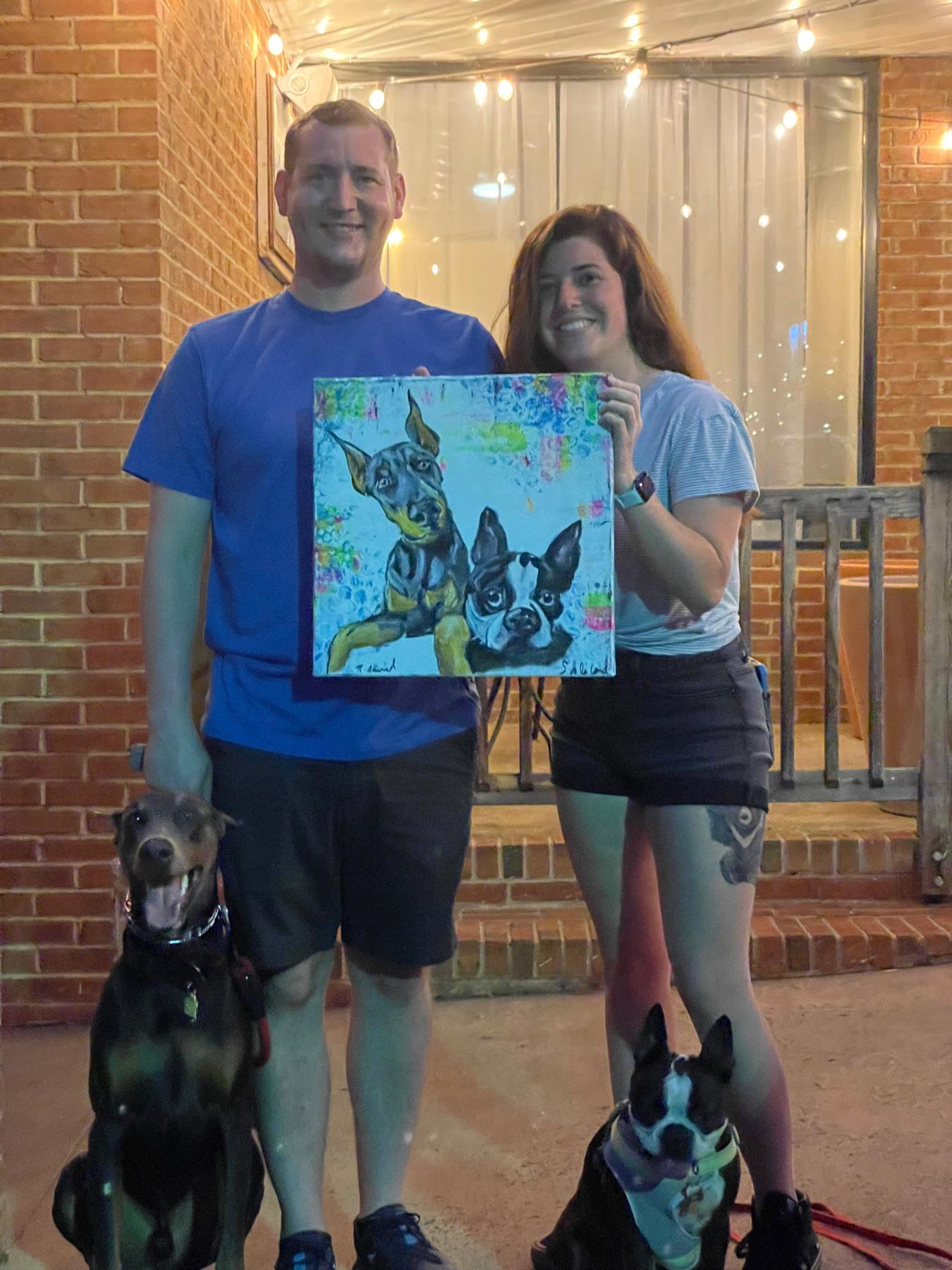 Pups, paints, and pints event at Skiptown 2022