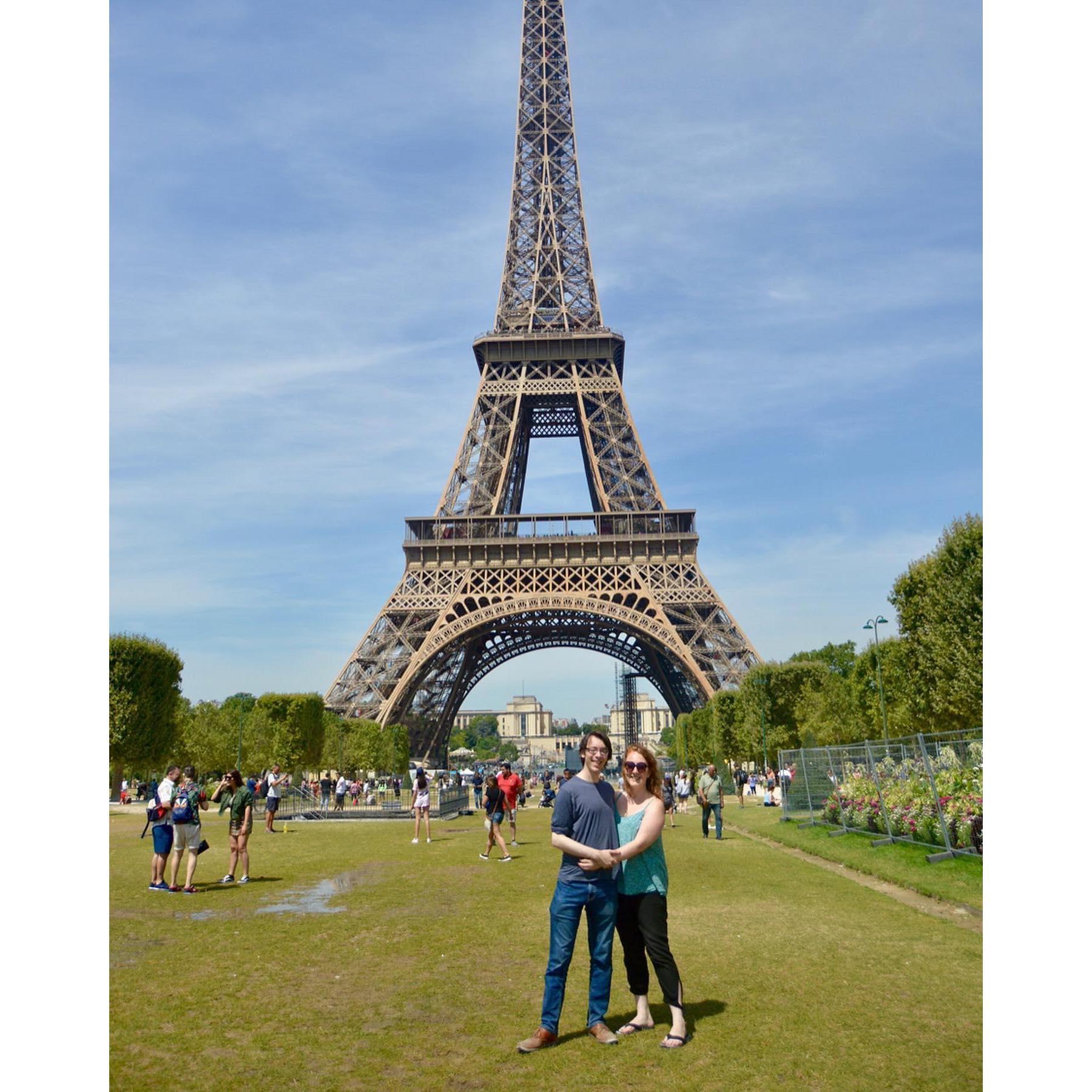 At the end of Sam's first year in law school, she spent the summer in Serbia. We met in Paris and waited until a group of American tourists passed by to beg for a photo.