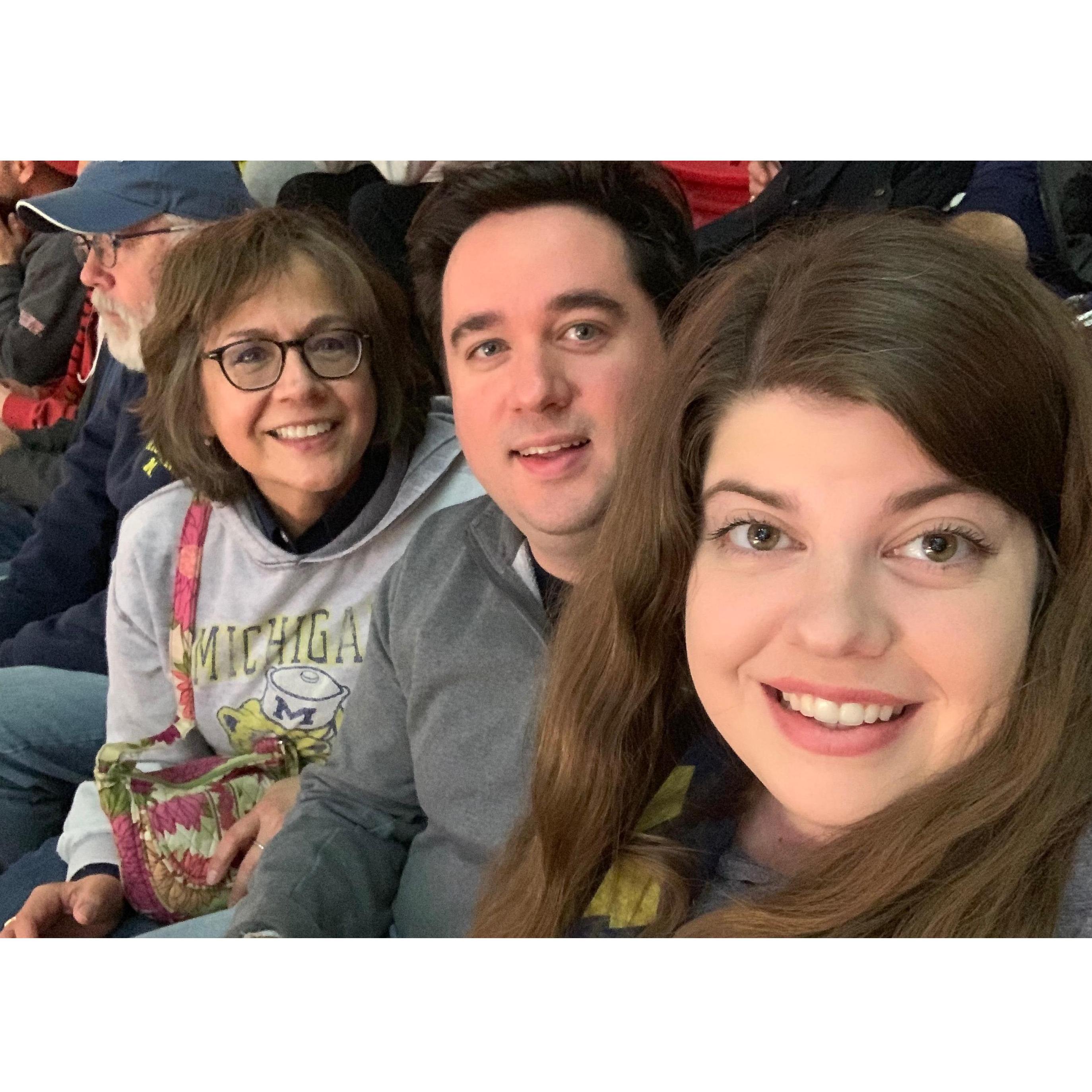 Cheering on Michigan Basketball at MD University