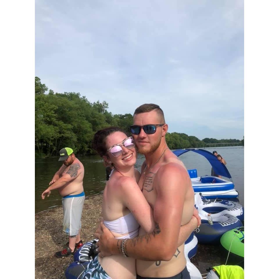 That time we went floating and looked like lobsters.