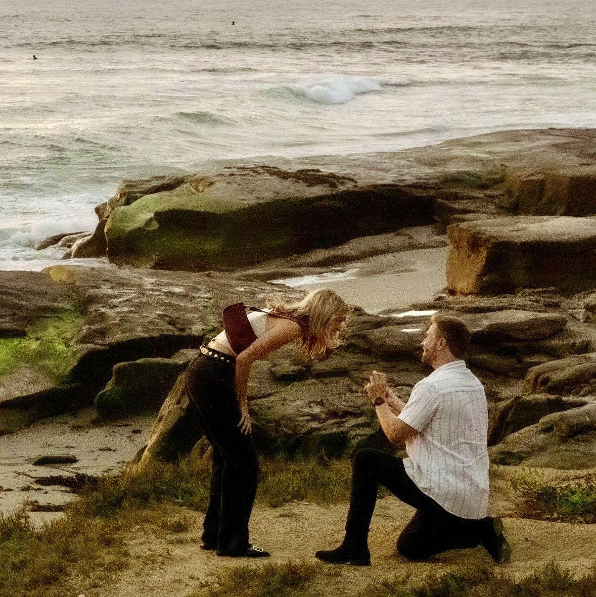 Sneaky engagement at Windansea!