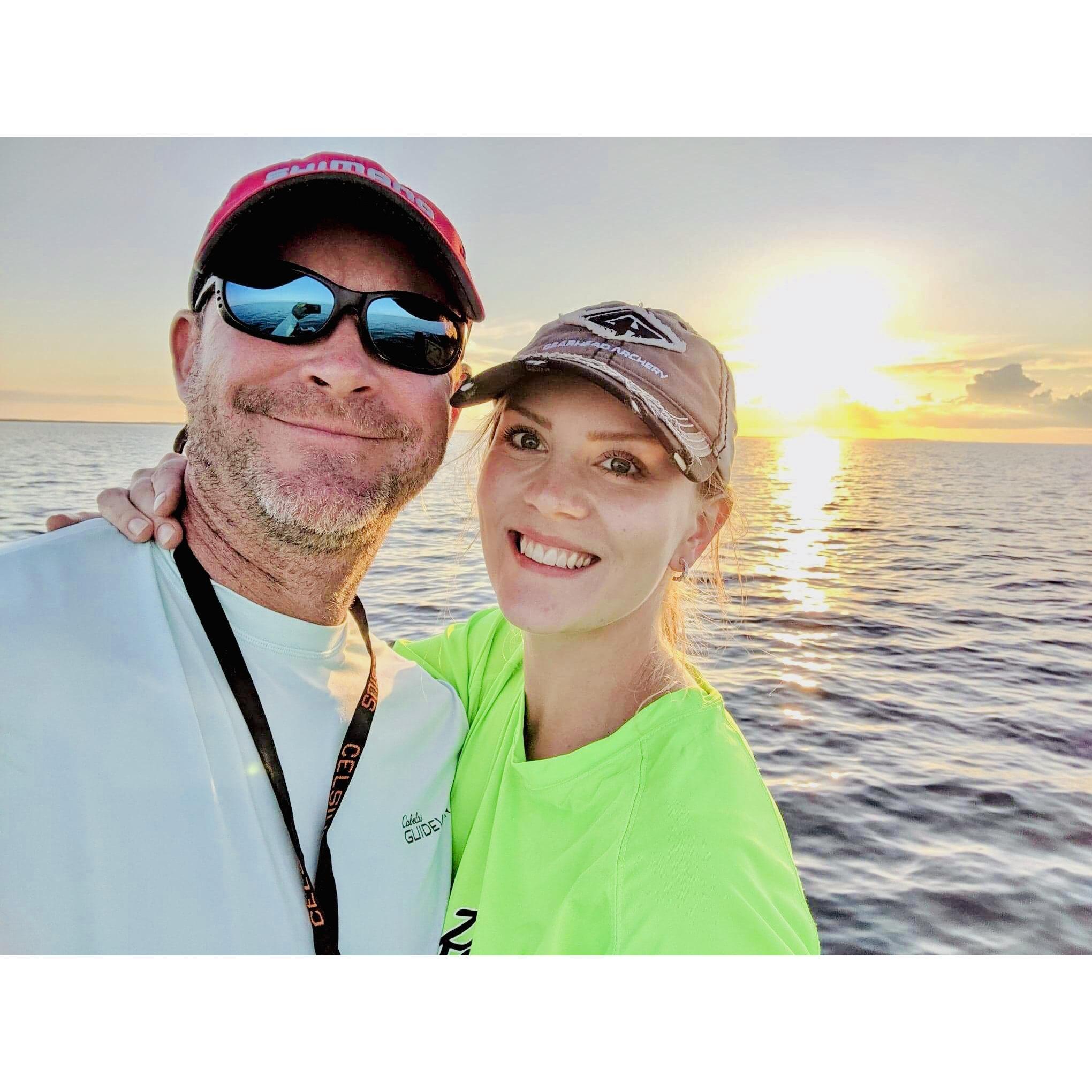 Our first fishing trip together on Lake Mille Lacs.