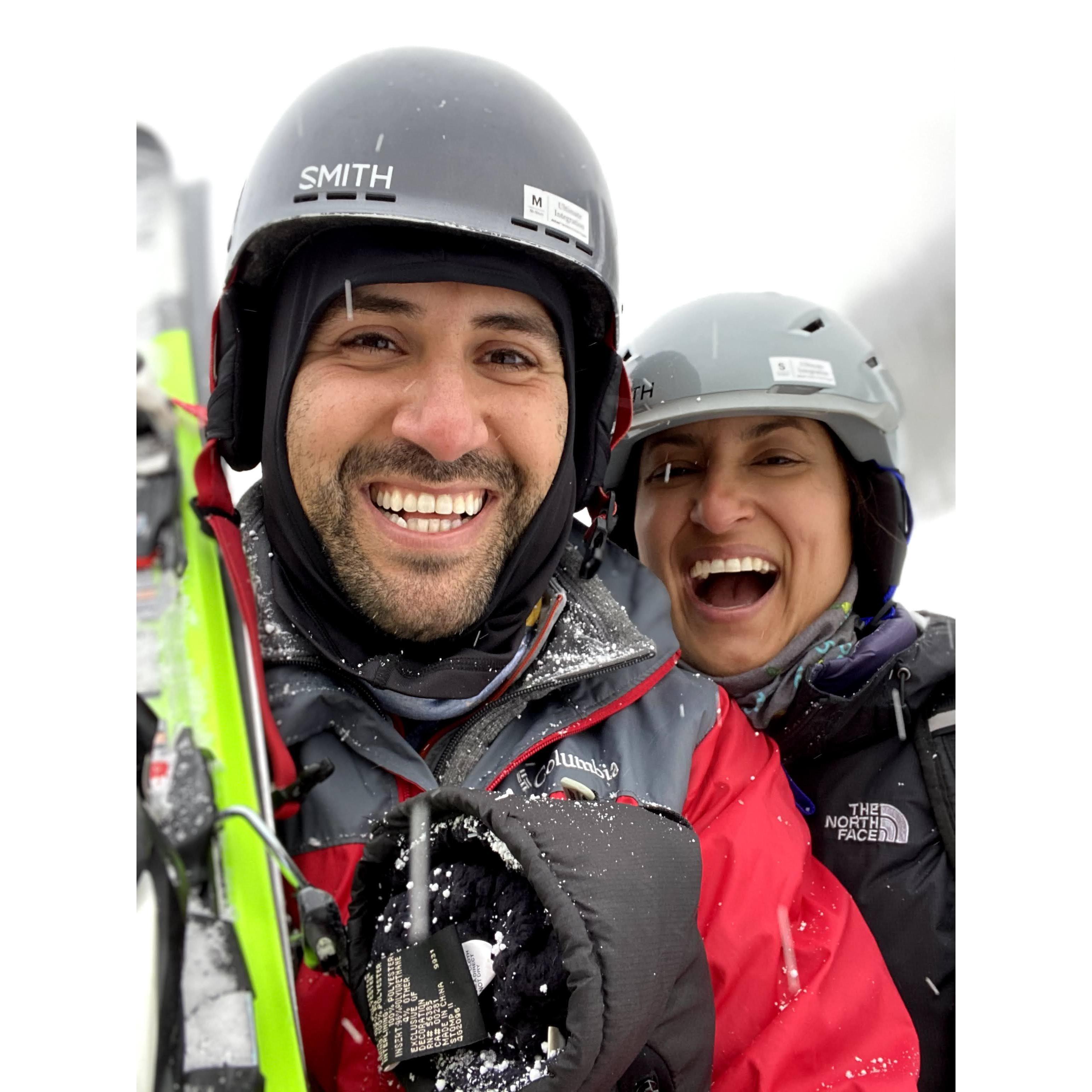 Our first time skiing together in Taos, New Mexico!