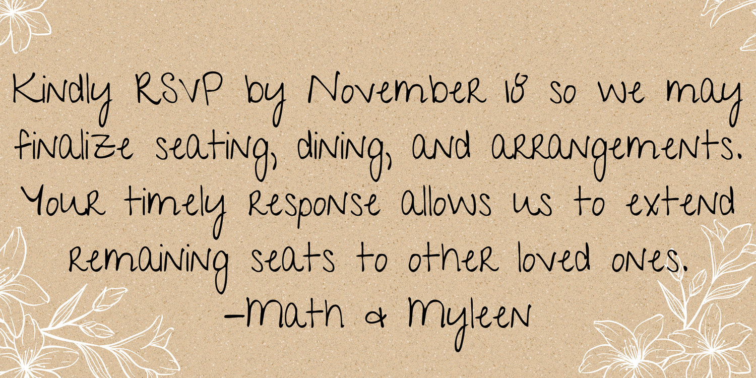 The Wedding Website of Myleen Care and Mathieu Francisco