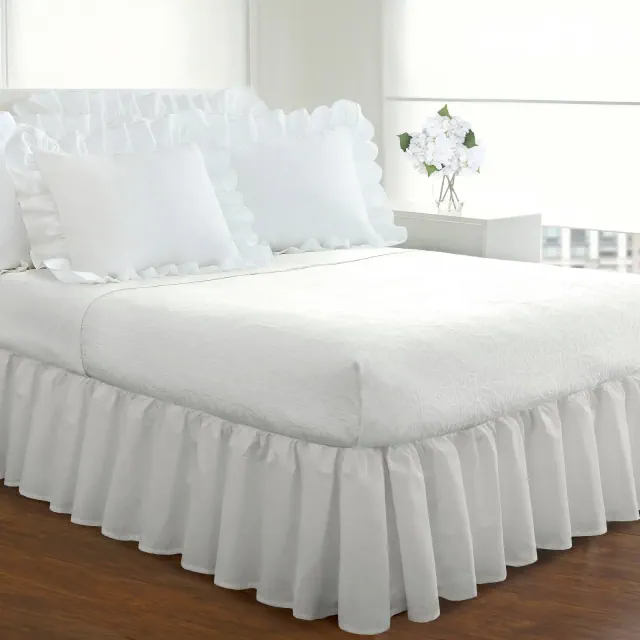 Queen Ruffled 14" Bed Skirt White