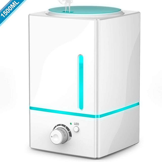 1500ml Aroma Essential Oil Diffuser Large - Exqline Diffuser for Essential Oils Large Room Large Aromatherapy Diffuser Large Room Diffuser Humidifier Unique Diffusers for Essential Oils(White)