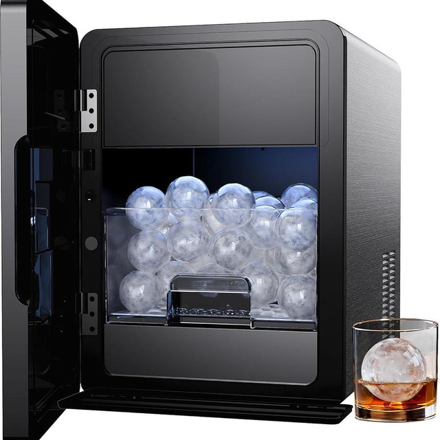 Silonn 2″ Sphere Ice Maker, Clear Ice Ball Maker with Slow-Melting, 4 pcs in 35 Mins, 144 pcs/Day, Crystal Sphere & Rapid Sphere Technology, Self-Cleaning Ice Maker Countertop Ideal for Whiskey