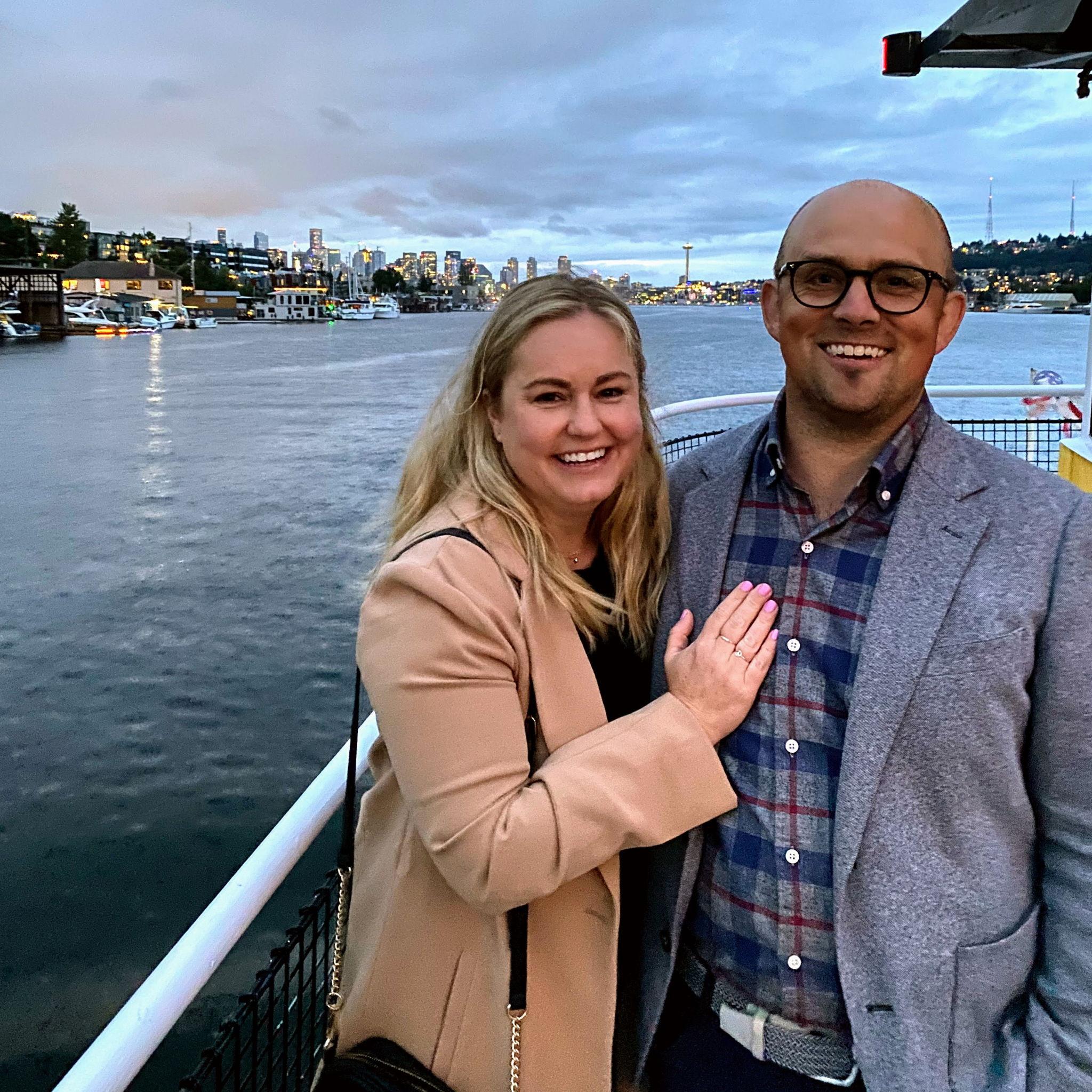August 20, 2021 - At our friend's Will and Keri's rehearsal dinner on Lake Union.