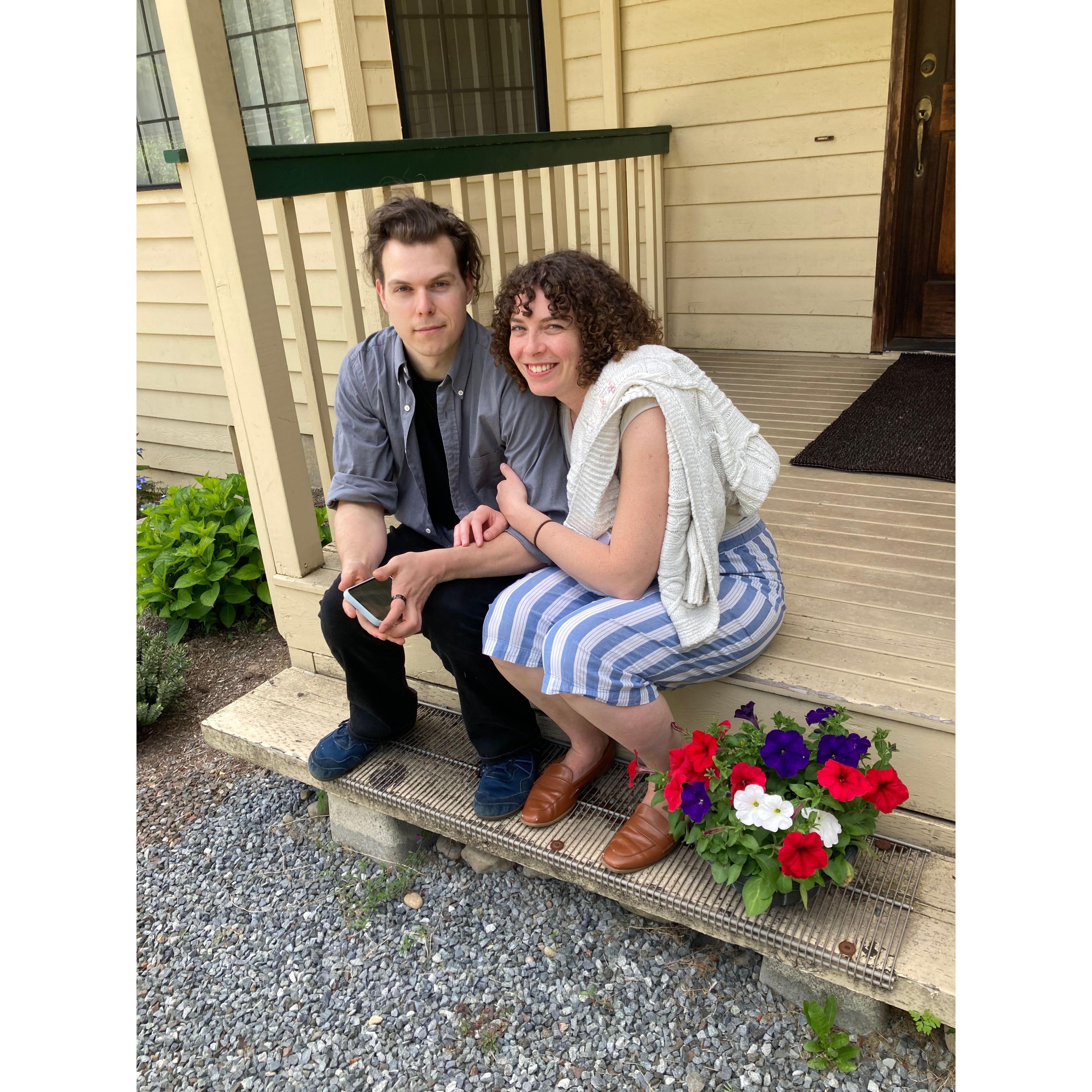 On the porch on July 4th