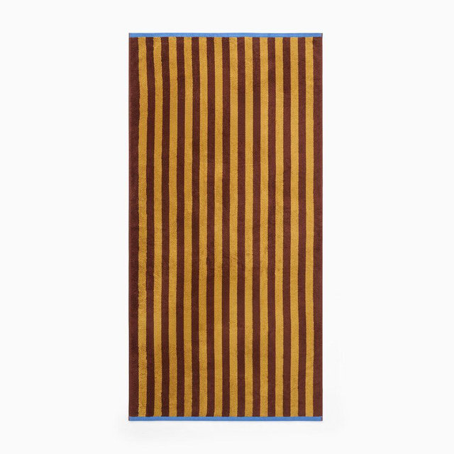 Emma Chamberlain Striped Beach Towel, 32x64, Mustard