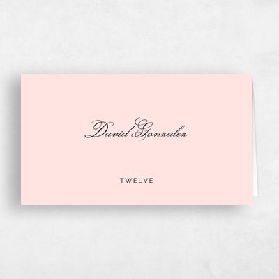 Blush, Pink Wedding Place Card - Arthur
