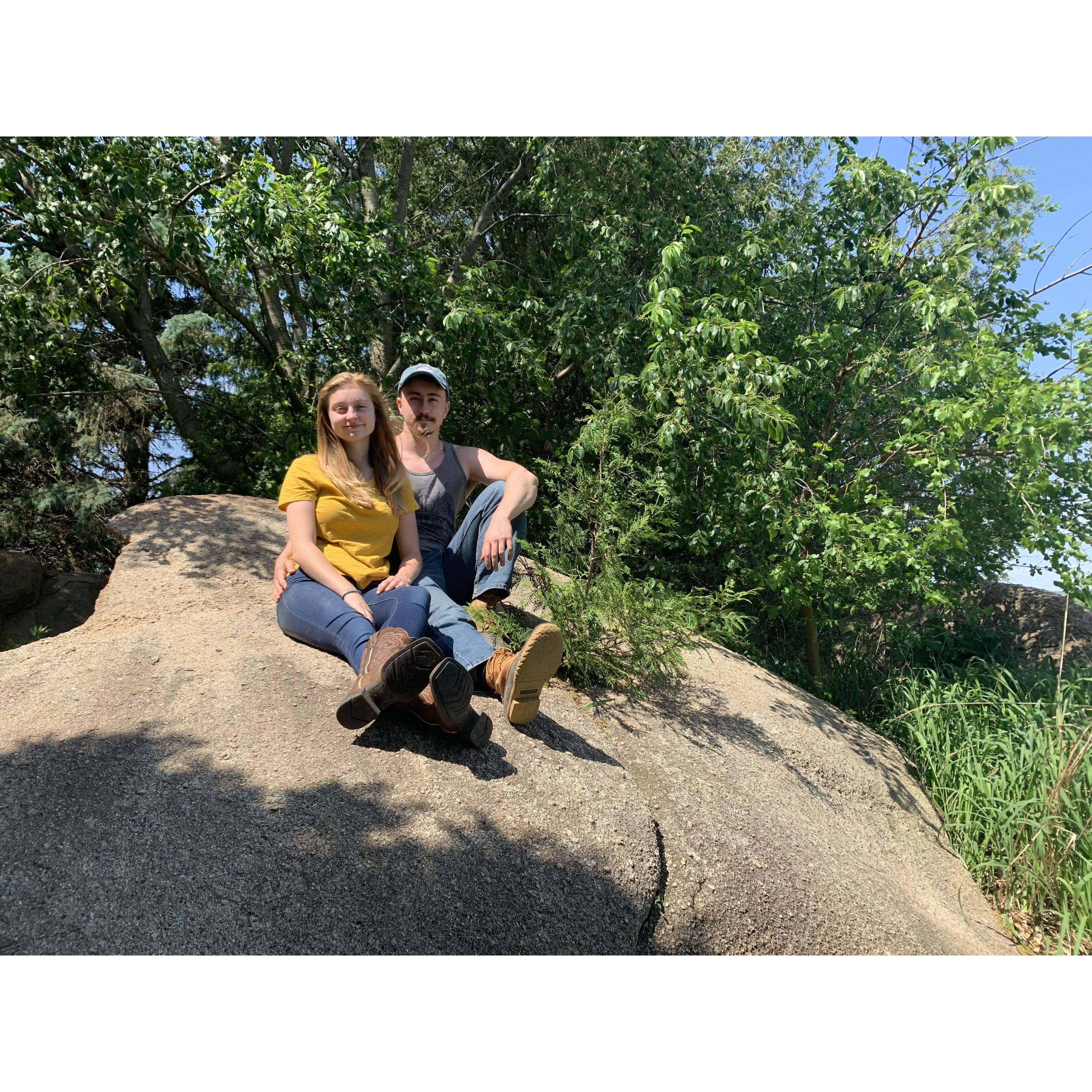 First picture on the rock together