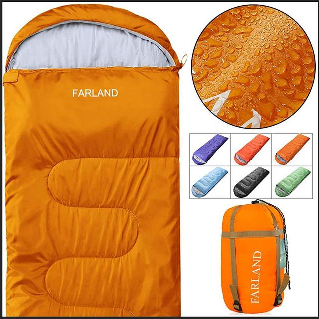 FARLAND Sleeping Bags 20℉ for Adults Teens Kids with Compression Sack Portable and Lightweight for 3-4 Season Camping, Hiking,Waterproof, Backpacking and Outdoors