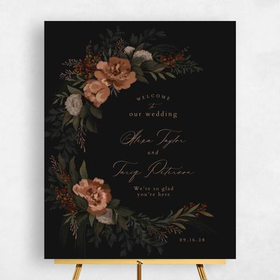 Black Wedding Sign - Juniper Portrait