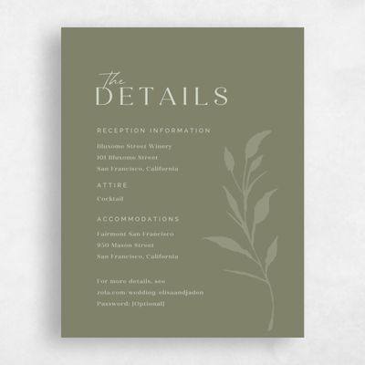 Khaki Green Wedding Enclosure - Aneci