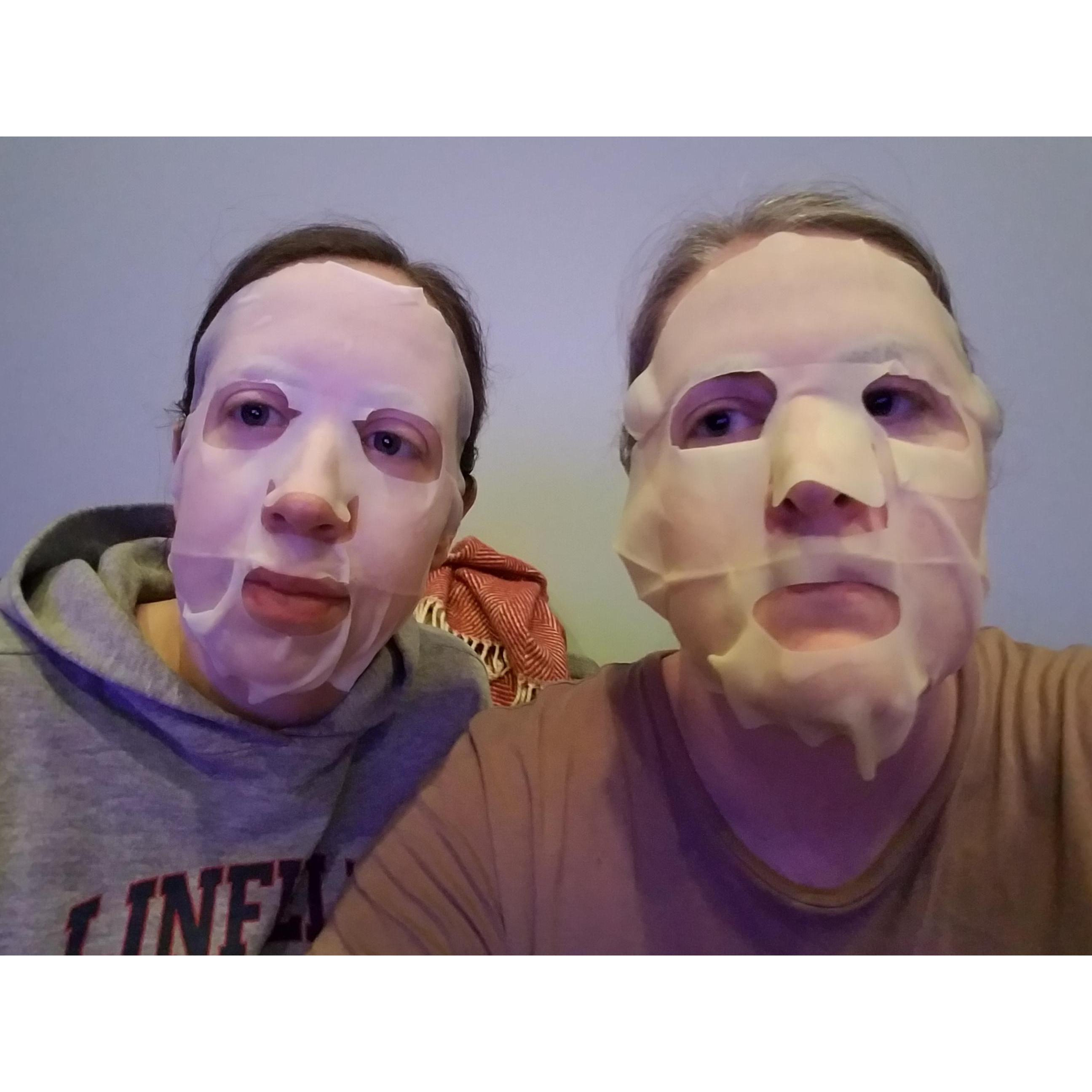 The couple that masks together stays together.