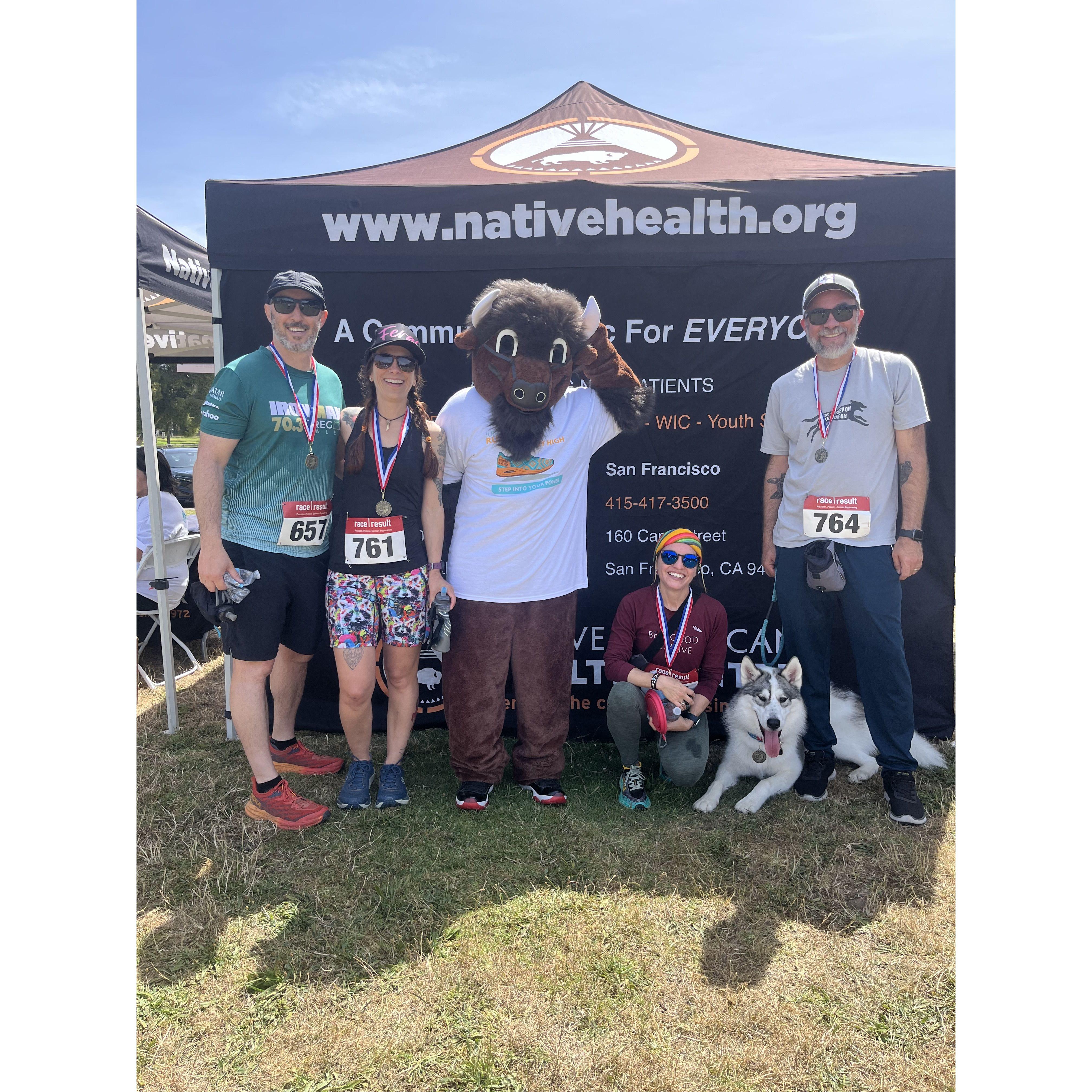 5k fundraiser for Native American Health with friends