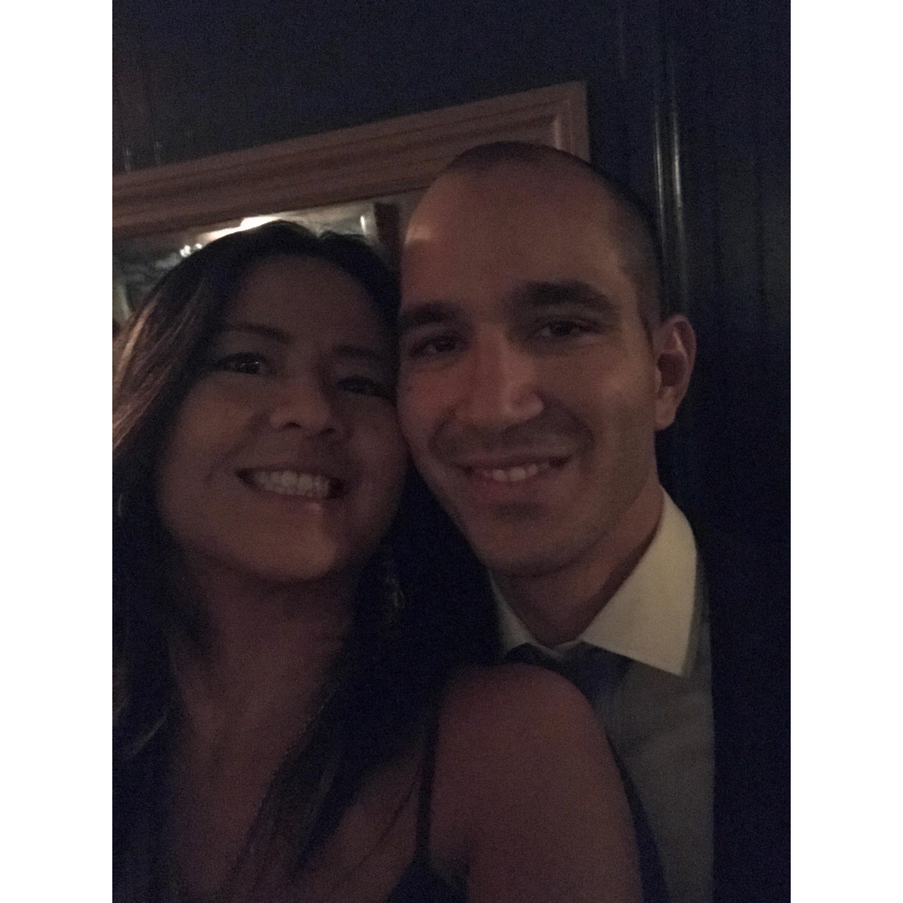 In New York, one of few photos that Panos isn't making a face and all dressed up!