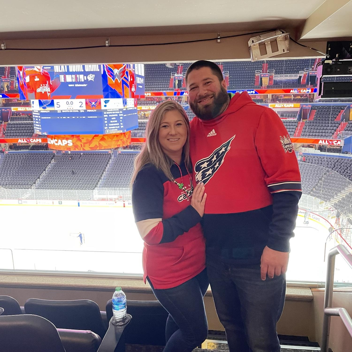 Capital's game on St. Patrick's Day for Brian's work event.