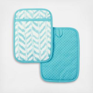Maui Herringbone Oven Pot Holder, Set of 2