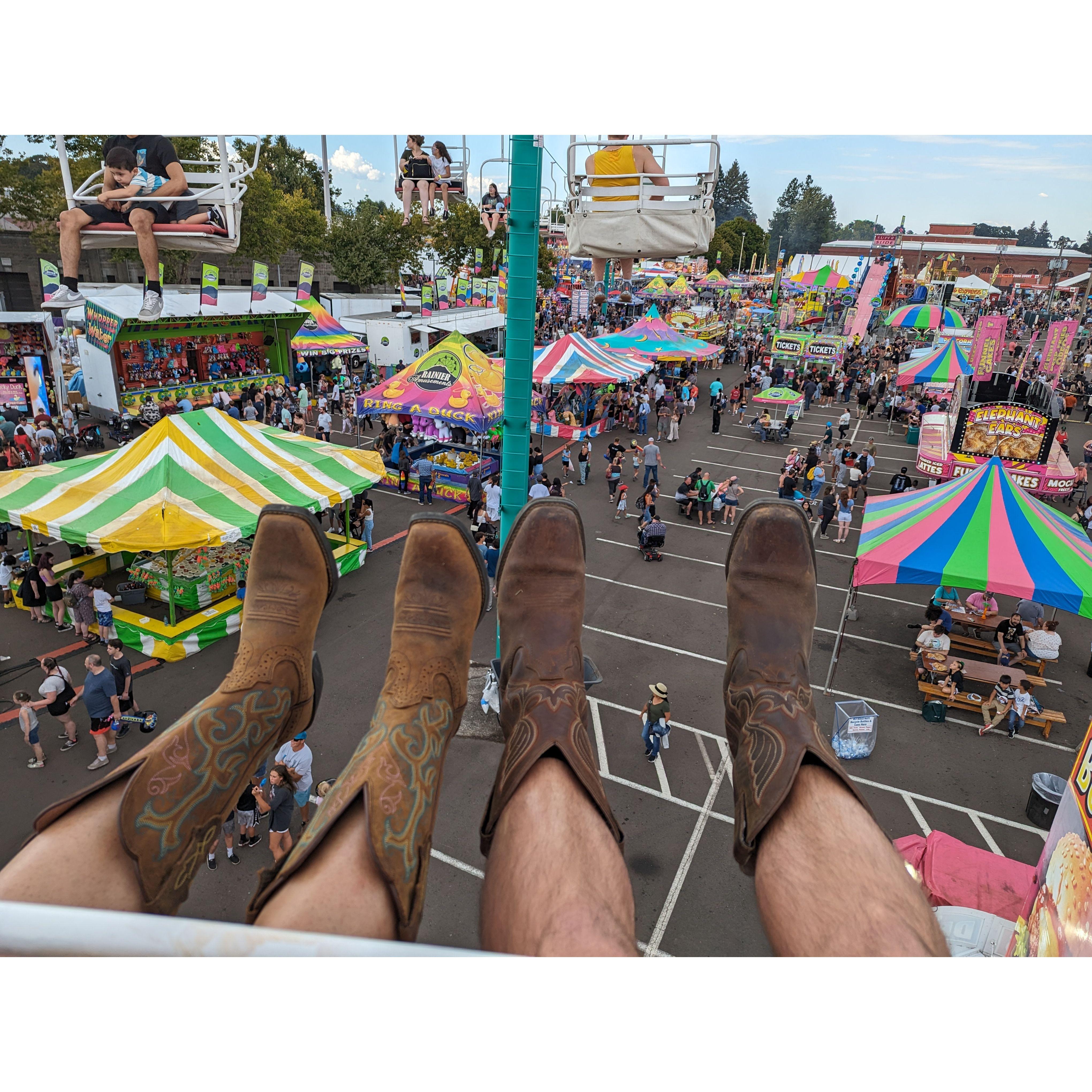 New boot goofin' at the Oregon State Fair, August 2023
