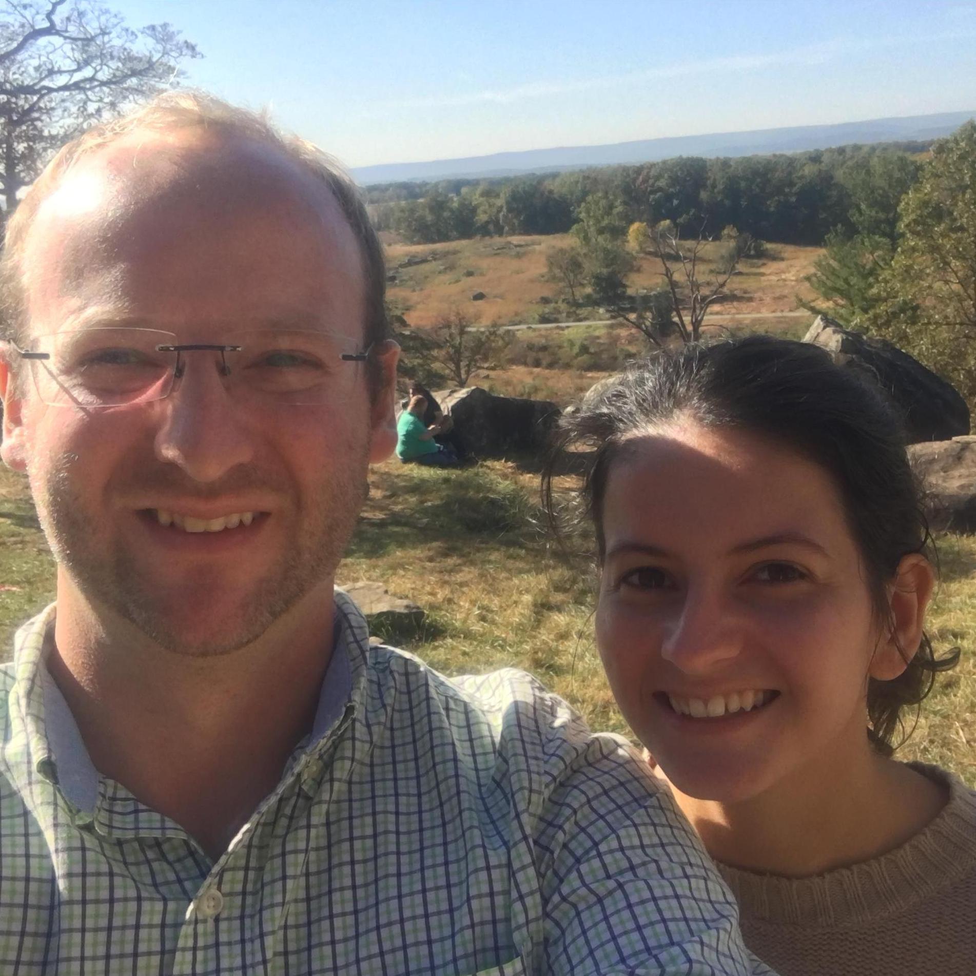 Autumn showing the Civil War enthusiast Gettysburg for the first time.
