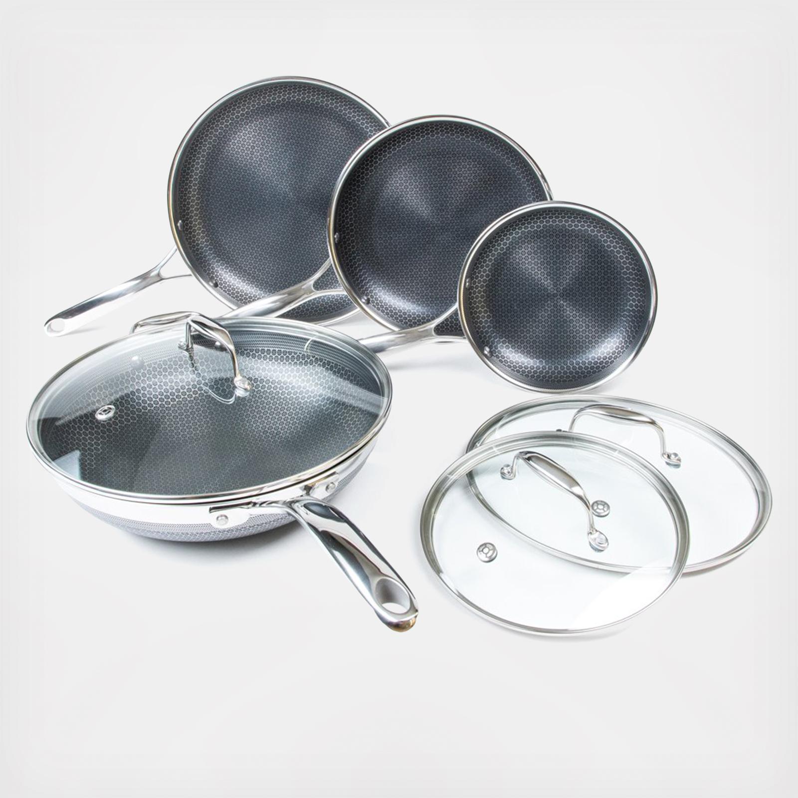 HexClad Hybrid Cookware, Hybrid Cookware Set, 7-Piece | Zola