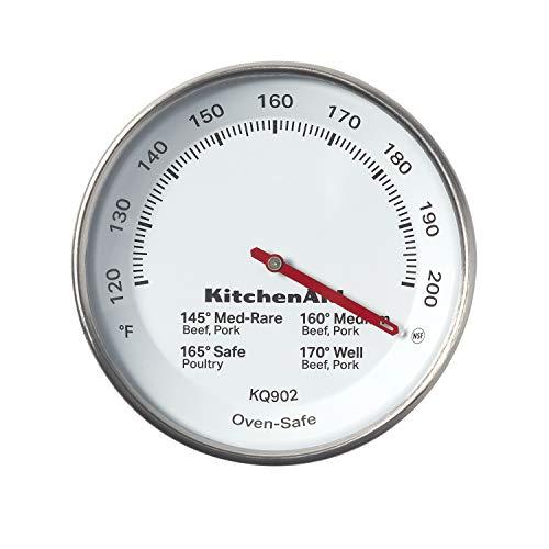 KitchenAid KQ902 Leave-in Meat Thermometer, TEMPERATURE RANGE: 120°F to 200°F, Black