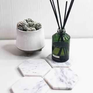 Marble Hexagon Coaster, Set of 4