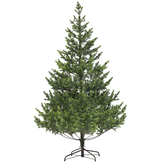 HOMCOM 7.5ft Artificial Sparse Christmas Tree with Steel Stand and 2901 Tips for Home Office Holiday