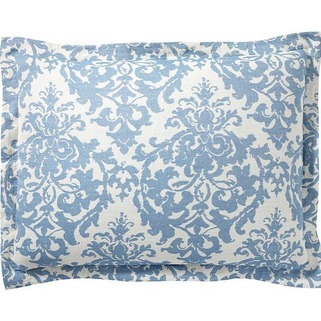 Riviera Blue Jacquard Medallion Cotton Sham, Standard