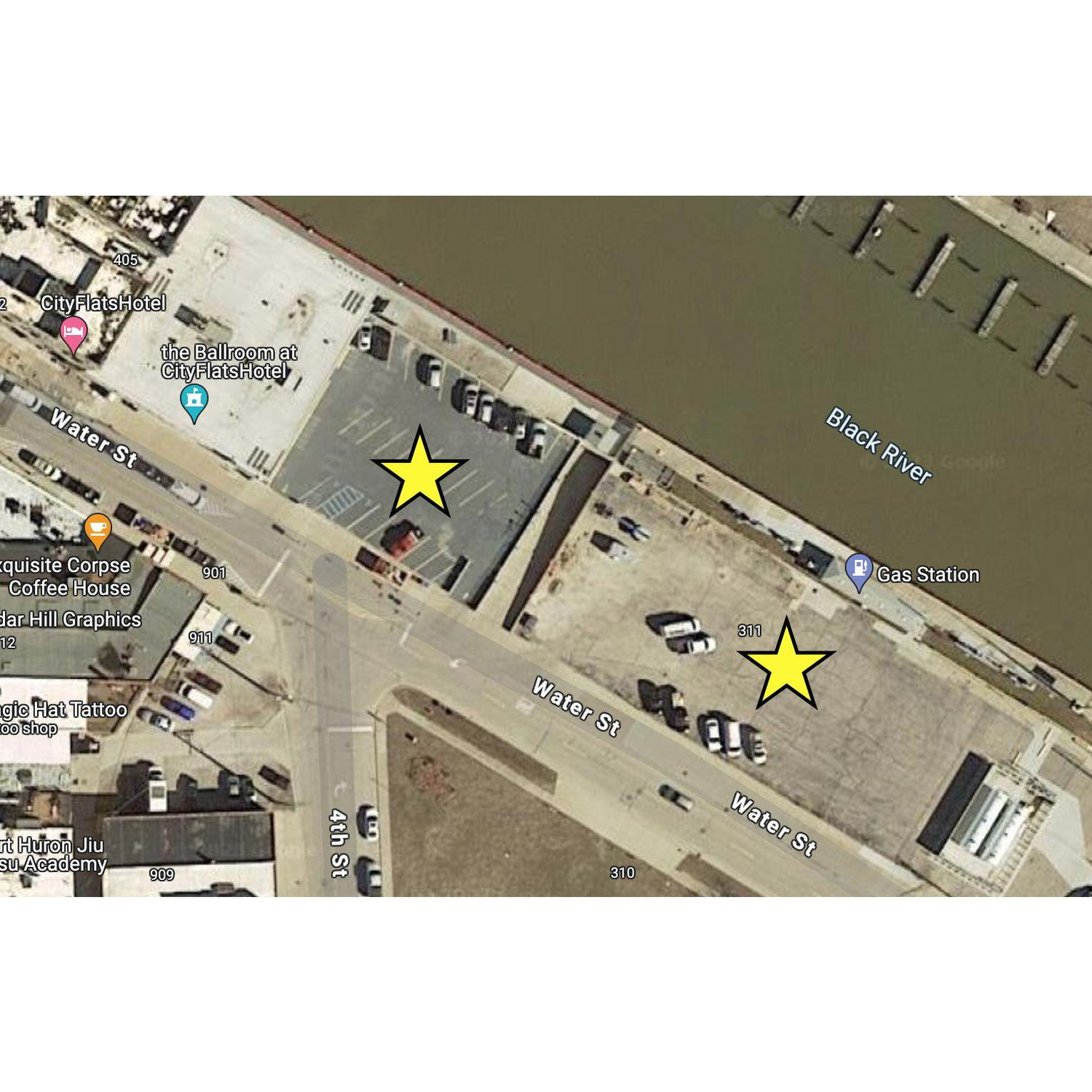 Parking lots for venue parking