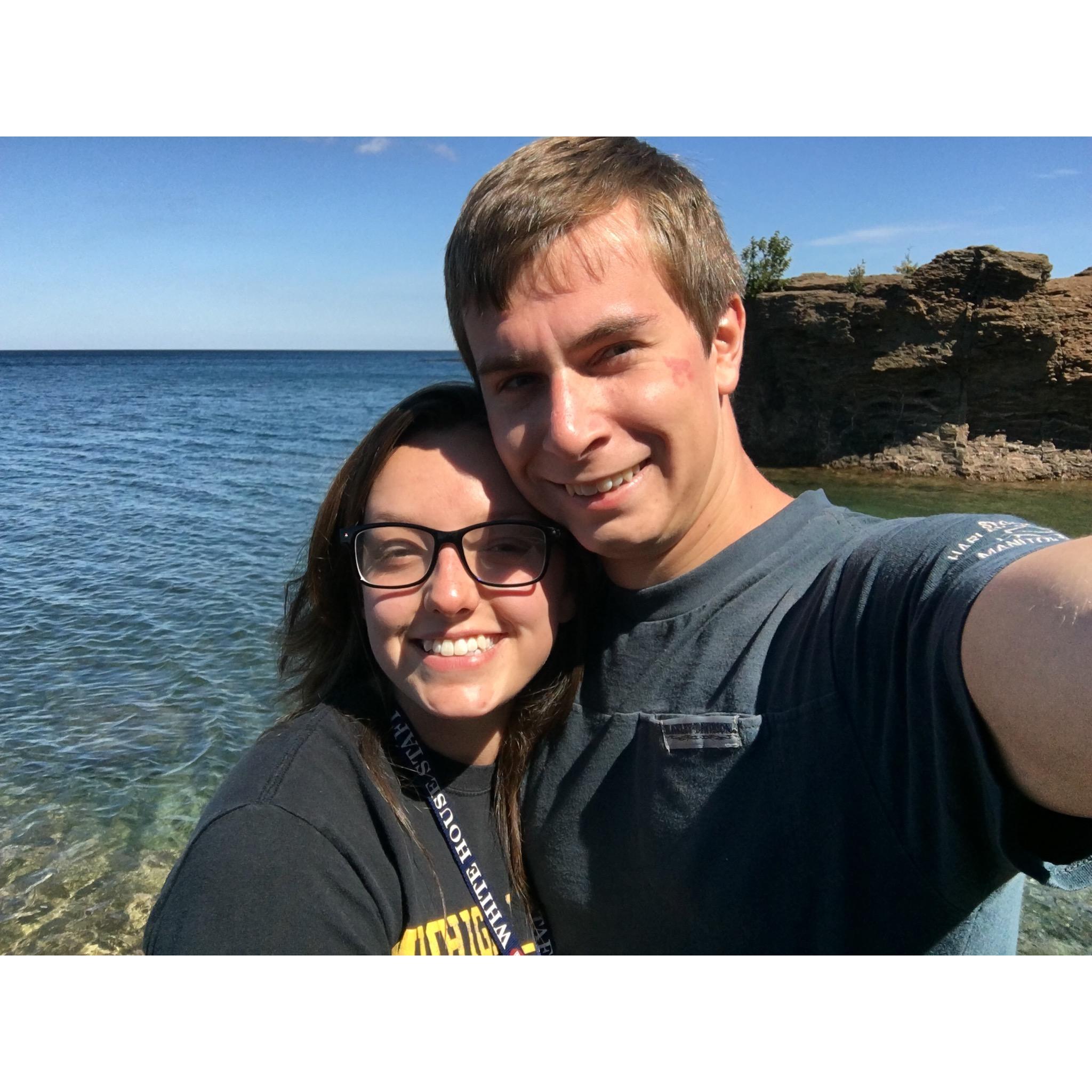 At Black Rocks in Marquette, MI. (Fresh from camping all weekend, I might add)