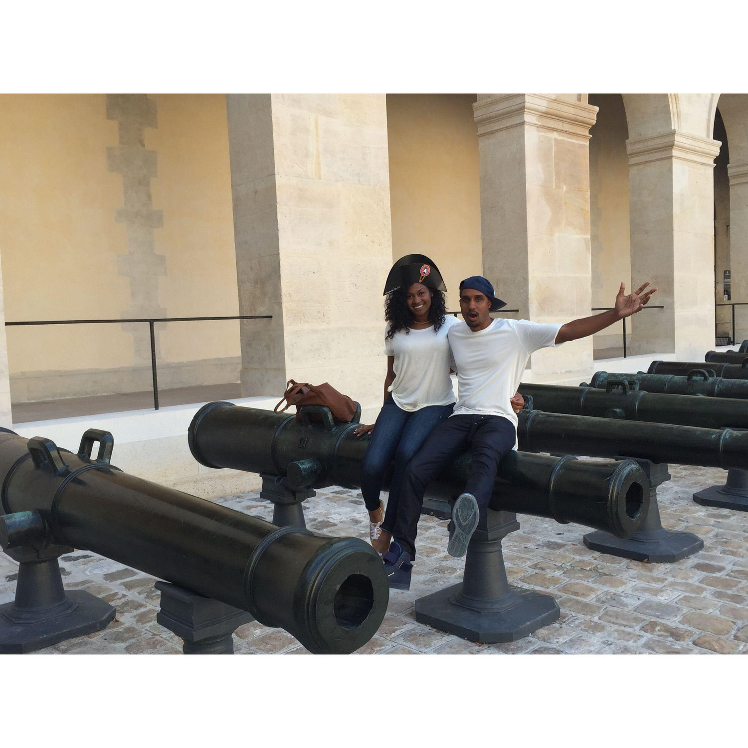 Just casually sitting on canons in Paris